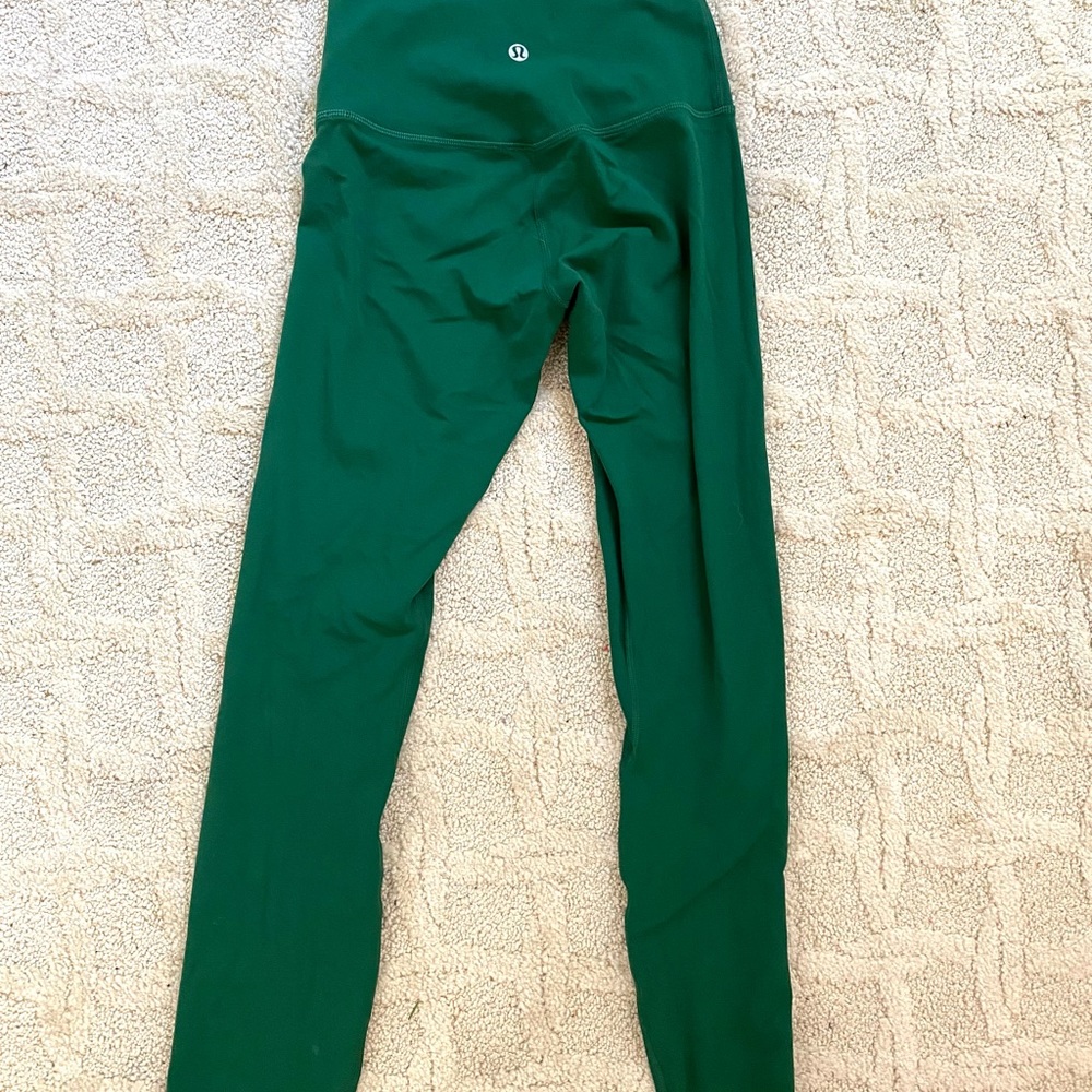 everglade green align lululemon leggings - size 2, 28 inch